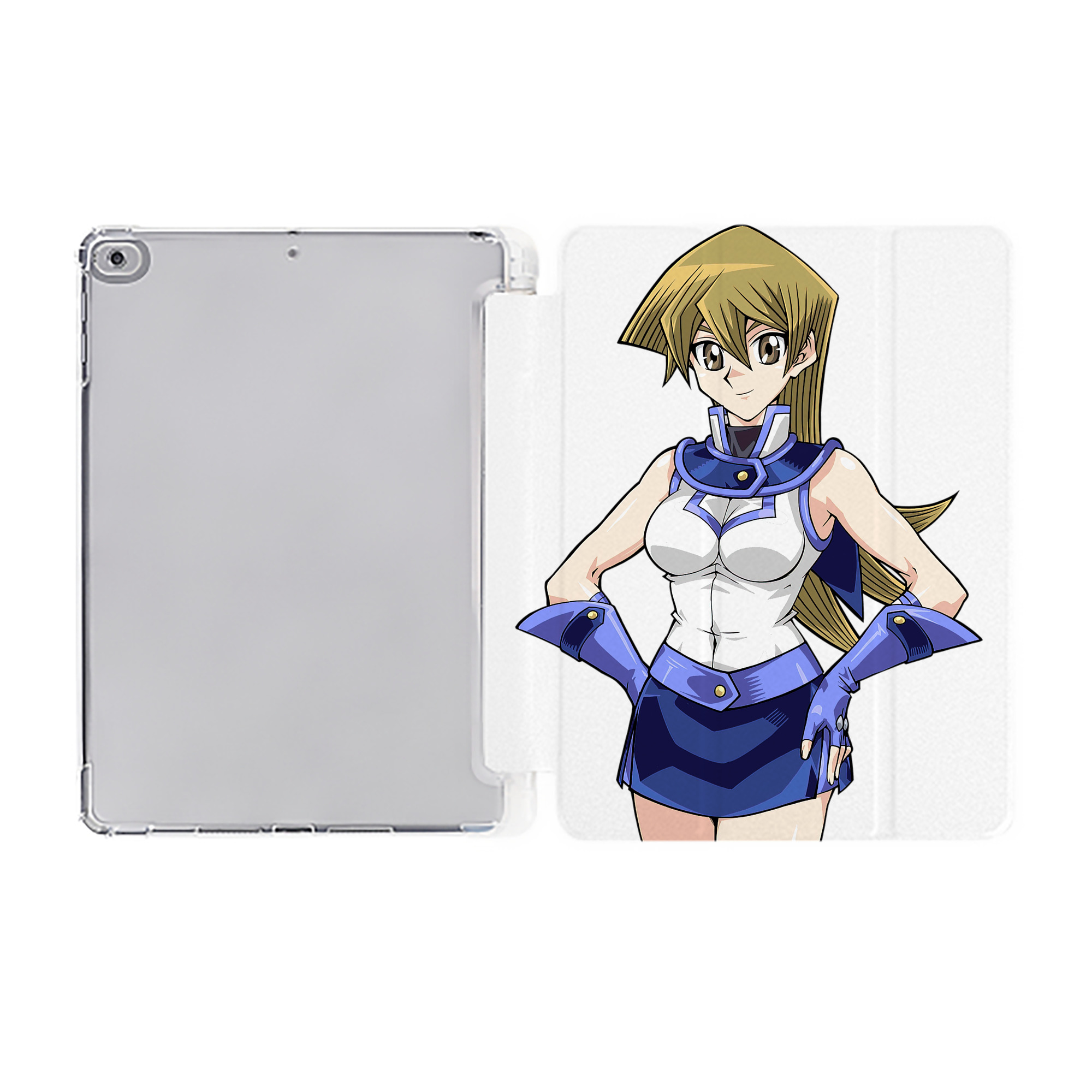 （画像用） 遊☆戯☆王 Yu-Gi-Oh! IPad ケース ペン収納付き 三つ折りスタンド PUレザー×シリコン 対応機種9.5/10.5/10.9インチ